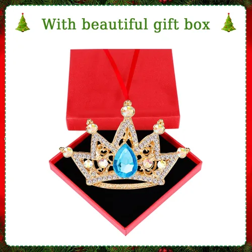 Miniatura 6 de WaaHome Adornos de Navidad de corona dorada de metal para reina y rey, adornos de recuerdo para decoración de árbol de Navidad, regalos para Verde