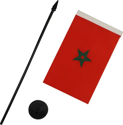 Miniatura 184 de AZ FLAG Sierra Leone Bandera de mesa 5'' x 8'' - Bandera de escritorio de Sierra Leona 21 x 14 cm - Bastón y base de plástico negro