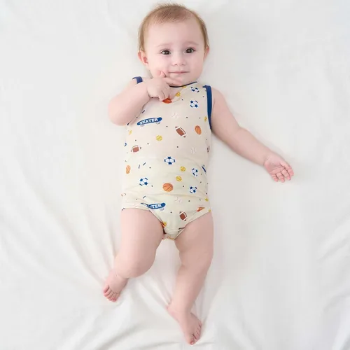 Miniatura 130 de pureborn Mameluco de algodón súper suave para bebés niños y niñas de 0 a 24 meses