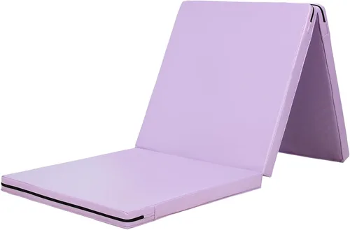 KaRaDaStyle Tapete de gimnasia plegable y elástico de 71 x 24 x 2 pulgadas, para entrenamiento muscular, para niños, para yoga, deportes, Púrpura