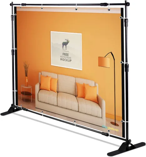Miniatura 6 de AkTop Kit de Soporte de Banner Telón de Fondo Resistente de 8x8 pies, Escalón de Fotografía Ajustable y Soporte de Repetición para Fiestas, Fondo