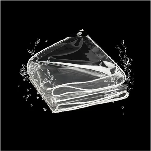 QWEASDF Lona transparente, impermeable, lona de vinilo transparente con ojales, resistente al desgarro y al frío para plantas, invernadero, techo de