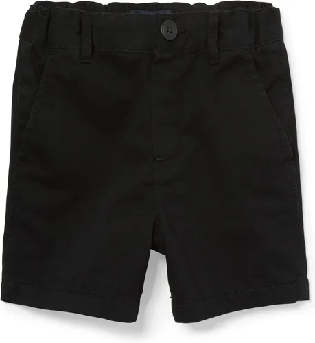 The Children's Place - Pantalones cortos chinos elásticos para bebés y niños pequeños Negro Individual