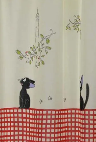 Miniatura 8 de Studio Ghibuli Kiki's Delivery Service Cafe Curtain Walking Jiji Made in Japan