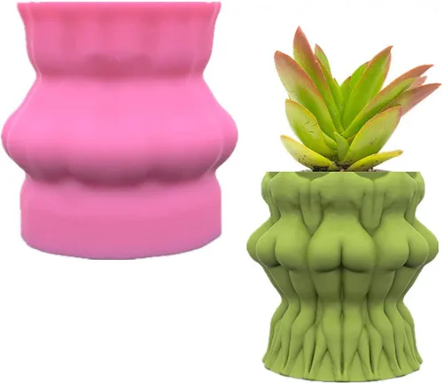 Molde de maceta para cemento, silicio, bricolaje, moldes para jarrones, plantas de hormigón, hechas a mano, herramienta de decoración del hogar,