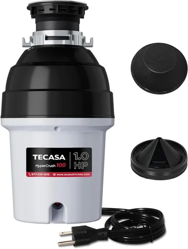 Eliminador de basura de 1 HP con reducción de sonido, triturador de residuos de alimentos para fregadero de cocina, eliminación de basura segura