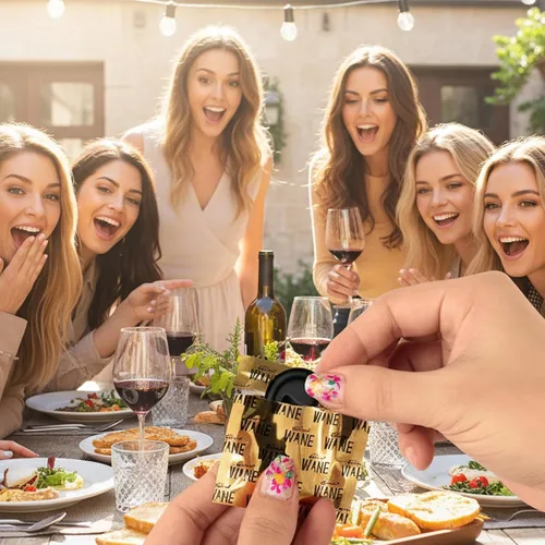 Miniatura 3 de NEWKITCHEN Juego de 8 tapones de silicona para vino, divertidos recuerdos de fiesta, tapones para botellas de champán y vino, mantienen el vino