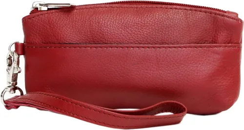 Ashlin piel auténtica Compact, muñeca, rojo