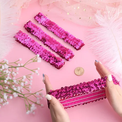 Miniatura 3 de GORGECRAFT 12 diademas de lentejuelas elásticas con purpurina elástica con purpurina a la moda, juego de accesorios para mujeres, deportes, bailes