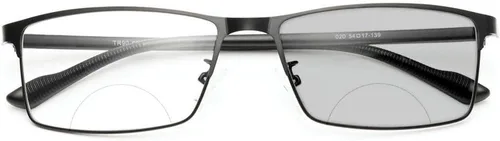 Gafas de lectura bifocales para hombre, gafas de sol fotocromáticas de transición vintage, con ampliación cuadrada y transparente, presbicia