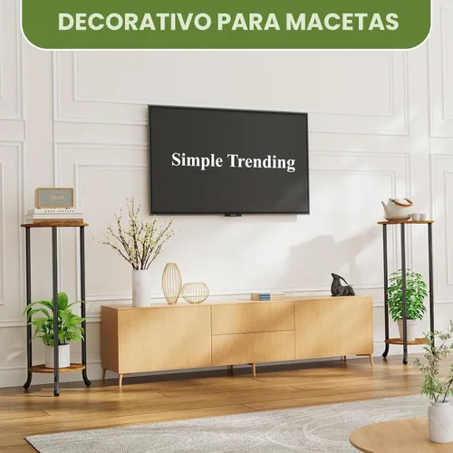Miniatura 7 de Simple Trending Soporte para plantas para interiores y exteriores, 29.4 pulgadas de alto, estante de almacenamiento de flores, juego de 2, estante
