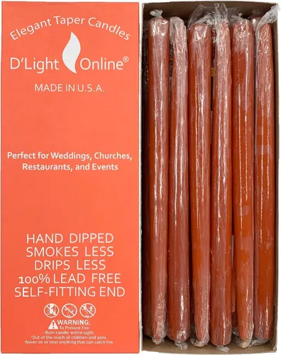 Miniatura 33 de D'light Online Elegantes Velas Cónicas de Otoño Estacional de 10 Pulgadas de Calidad Premium - Sin Perfume, Velas Cónicas Sumergidas a Mano, Sin