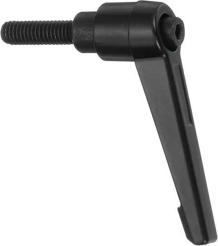 Miniatura 8 de uxcell Perillas ajustables M5 x 0.472 in, mango de rosca macho, botón de trinquete de liberación rápida, perno giratorio para maquinaria de torno