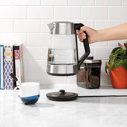 Miniatura 12 de OXO Hervidor eléctrico de vidrio, inalámbrico, de acero inoxidable