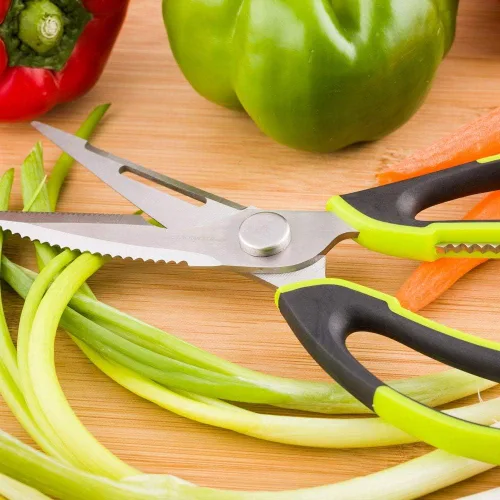 Miniatura 3 de Restaurantware Met Lux - Tijera de cocina de 9.5 pulgadas, 1 tijeras de alta resistencia para cocina, mango multifuncional negro y verde, tijeras