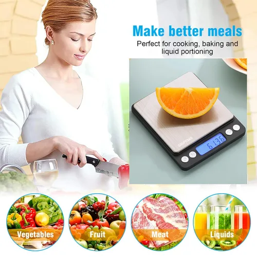 Miniatura 7 de GRIFEMA GA2003 - Báscula digital de bolsillo (17.64 oz/0.00 oz), báscula digital de cocina, básculas de joyería de alta precisión con pantalla LCD