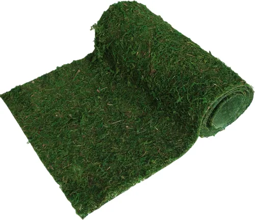 Miniatura 3 de USMOLA Rollo de musgo, musgo seco para manualidades, camino de mesa de musgo para jardines de hadas, decoración de bosque de boda, tapete de musgo