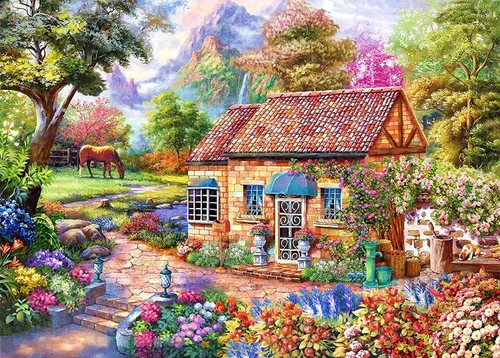 Miniatura 23 de HUADADA Rompecabezas para adultos de 1000 piezas, base de fabricación entrelazada perfectamente sin polvo, decoración del hogar, juguetes de desafío