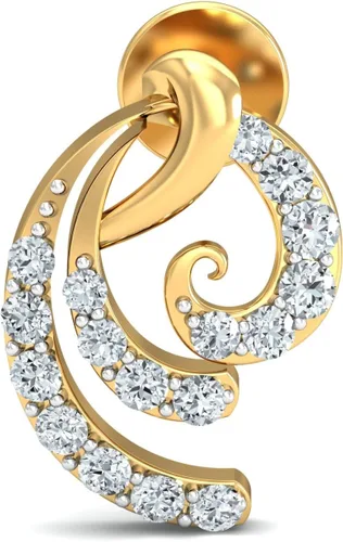 Miniatura 2 de Certified 0.29CTW Round Cut Lab Created Diamond Stud Earrings In 14k Gold For Women (DEF Color, VVS-VS Clarity)