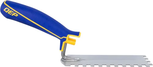 Miniatura 7 de QEP 1/4 pulg. x 1/4 pulg. x 1/4 pulg. Llana para Pisos con Empuñadura Cómoda y Muesca Cuadrada con Margen con Gancho para Balde, Plateada (42114)