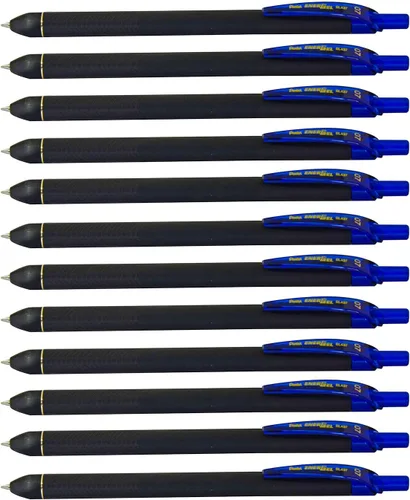 Miniatura 7 de Pentel EnerGel Kuro - Bolígrafo de gel líquido, (punta de 1/32 pulgadas - 0.7 mm) línea media, tinta negra, paquete de 12 (BL437R1-A)