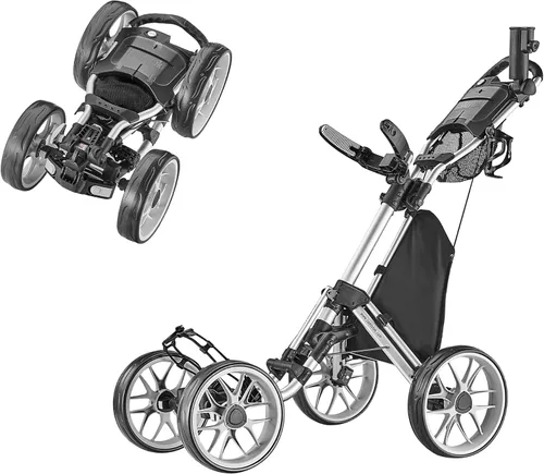 CaddyTek - Carrito de golf con 4 ruedas, Caddy Cruiser One versión 8 1, plegable con un clic, ligero, carrito de caddie, compacto, fácil de abrir