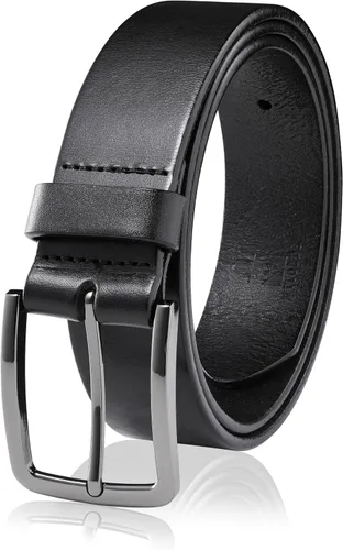 Miniatura 28 de MILORDE Cinturón de vestir de cuero genuino para hombre, hecho a mano, 100% cuero de vaca, diseños clásicos y modernos para trabajo, negocios y uso