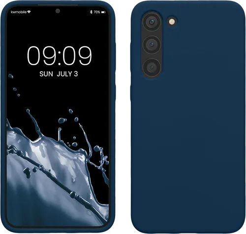 Miniatura 40 de kwmobile Funda compatible con Samsung Galaxy S22 - Funda de silicona TPU con acabado suave - Blue Reef