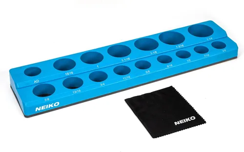 Miniatura 15 de NEIKO 03975A - Soporte magnético para llaves de tubo, unidad de 1/2 pulgadas, bandeja para llaves de tubo de 25/64 a 1.06 pulgadas SAE, organizador