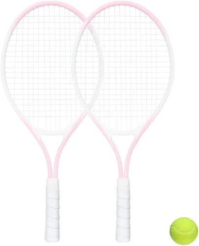 Miniatura 5 de Raqueta de tenis infantil para 2 jugadores, adecuada para principiantes, raqueta ligera de 27 pulgadas para niños, adecuada para niños y niñas, Azul