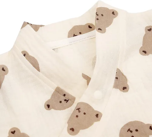 Miniatura 2 de Newborn Muslin Robe Baby Kimono Onesie Infant Cotton Romper 0-24 Months
