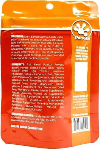 Miniatura 2 de Pangea Mezcla de frutas Albaricoque Complete Crested Gecko Food 2 oz