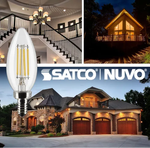 Miniatura 4 de Satco Lámpara LED, S21264 4B11/LED/927/CL/120V/E12, bombilla B11 de 4 W, transparente; base de candelabro; 90 CRI; 2700 K; 120 voltios