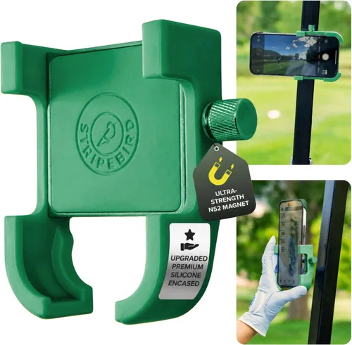 Miniatura 13 de Stripebird - Soporte Magnético Original para Teléfono de Golf - Accesorio para Carrito de Golf - Montura delgada para Smartphone - Almacena y Accede