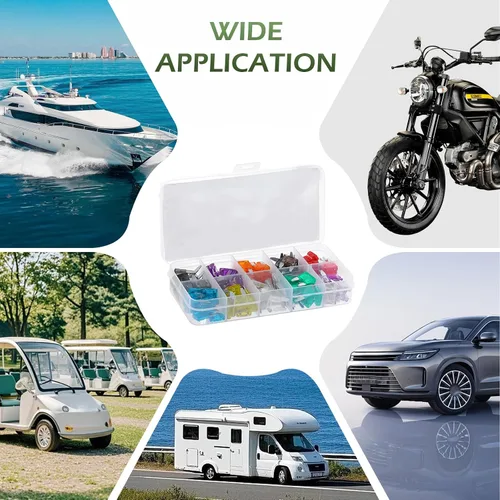 Miniatura 6 de Juego de 120 fusibles para automóvil, kit de fusibles mini para automoción, para auto, sedán, RV, motocicleta (2A/3A/5A/7.5A/10A/15A/20A/25A/30A/35A)