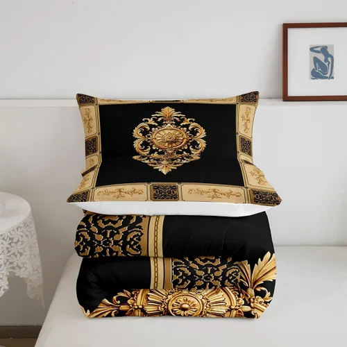 Miniatura 5 de jejeloiu Juego de ropa de cama floral Vinatge de tamaño individual para niños y niñas, juego de edredón tradicional para niños, edredón retro
