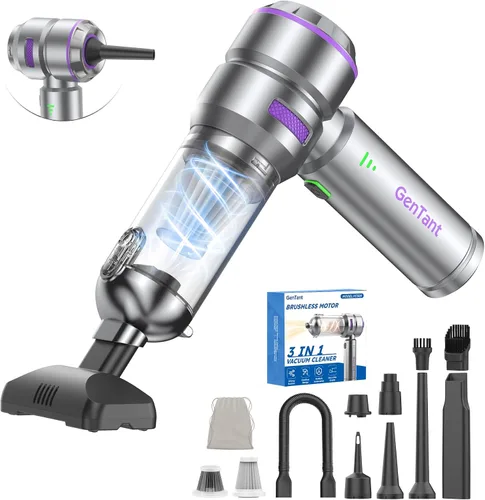 Miniatura 10 de Aspiradora portátil inalámbrica para automóvil, 18000PA, aspiradora portátil inalámbrica, soplador de aire de alta potencia con motor sin