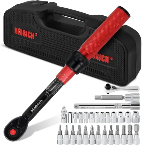 Miniatura 13 de Llave dinamométrica de clic Hairich de 1/2 pulgada, llave dinamométrica de doble dirección 10-170.0 pies.lb/13.60-230.5Nm, llaves dinamométricas