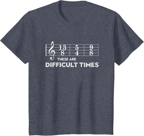 Miniatura 90 de Musician - Camiseta con texto en inglés "These are Difficult Times", talla S