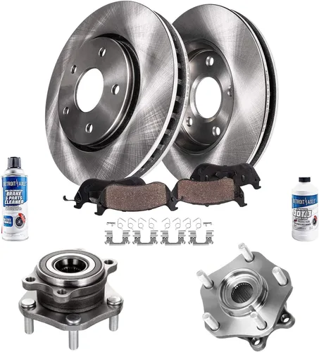 Miniatura 24 de Detroit Axle - Rotores de freno para Nissan NV2500 NV3500 NV1500 NV1500 2012-2021, repuesto de rotores de freno de disco: rotor delantero de 14.17