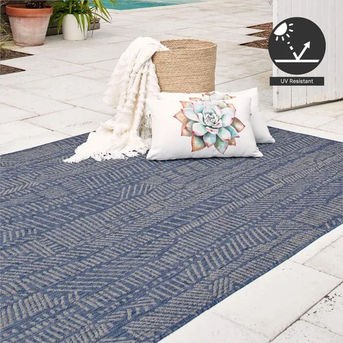 Miniatura 8 de FH Home Suez - Alfombra de tejido plano para exteriores, impermeable, fácil de limpiar, resistente a las manchas, hilo de polipropileno de alta