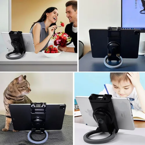 Miniatura 4 de Soporte para tableta: compatible con iPad, iPad mini y la mayoría de tabletas de 6 pulgadas a 13 pulgadas, soporte comercial ajustable con giro