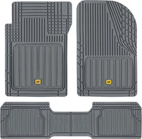 Miniatura 10 de CAT® ToughLiner™ - Alfombrillas de piso beige para coche, resistentes para adaptarse al diseño, alfombrillas de piso para camiones de alta