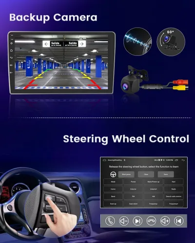 Miniatura 8 de Hikity Estéreo de coche Android para Honda Accord 1998-2002 Radio 2+64 GB 9 pulgadas pantalla táctil Radio de coche inalámbrico Carplay Android Auto