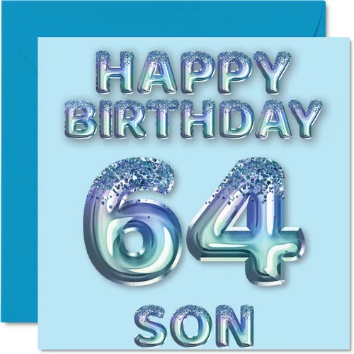 Miniatura 8 de Stuff4 Tarjeta de primer cumpleaños para niños, globo de fiesta con purpurina azul, tarjetas de feliz cumpleaños para niño de 1 año, nieto, hijo, 57