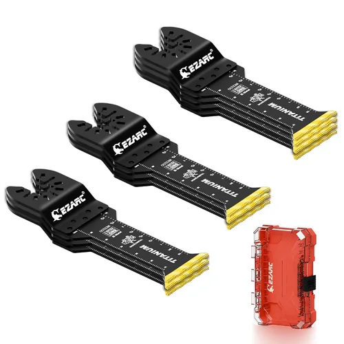 Miniatura 12 de EZARC Cuchillas oscilantes de titanio, cuchillas multiherramienta oscilantes para metal, clavos de madera, corte de tornillos, plástico, paquete de 3