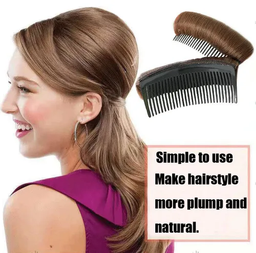 Miniatura 3 de 3 piezas de moño para el cabello, clip invisible para el cabello, base de volumen para mujeres, almohadilla de pelo esponjoso, herramienta