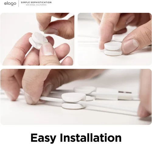 Miniatura 6 de elago Botones de gestión de cables: organizadores de escritorio, accesorios de escritorio, clips para cables, organizador de cables, oficina