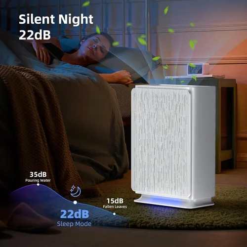 Miniatura 5 de AromaRoom - Purificadores de aire para habitaciones grandes de hasta 2100 pies cuadrados, purificador de aire HEPA 14 con sensor inteligente PM 2.5