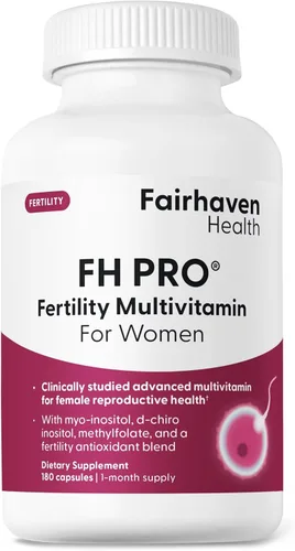Fairhaven Health FH Pro para Mujeres | Suplementos de Fertilidad Estudiados Clínicamente para Mujeres | Ayuda a la Ovulación, Equilibrio Hormonal y
